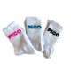 PECO Crew Sock Pack of 3 (Pink / Aqua / Black)